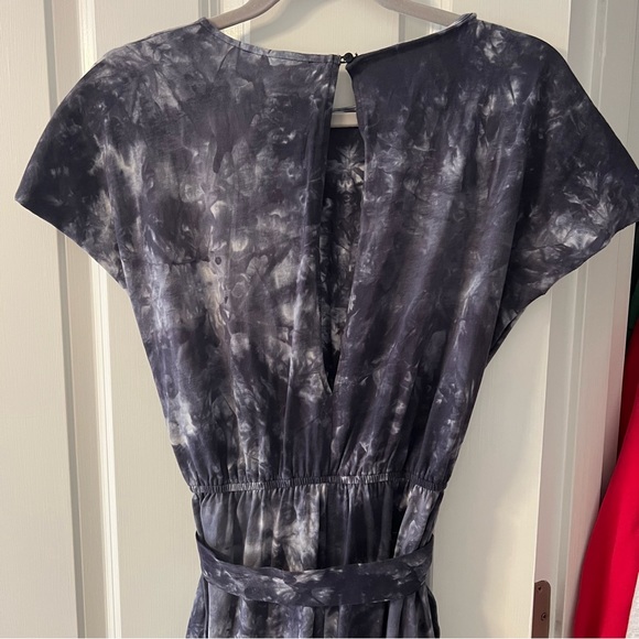 Lulus On a Road Trip Navy Blue Tie-Dye Short Sleeve Jumpsuit - Picture 9 of 10
